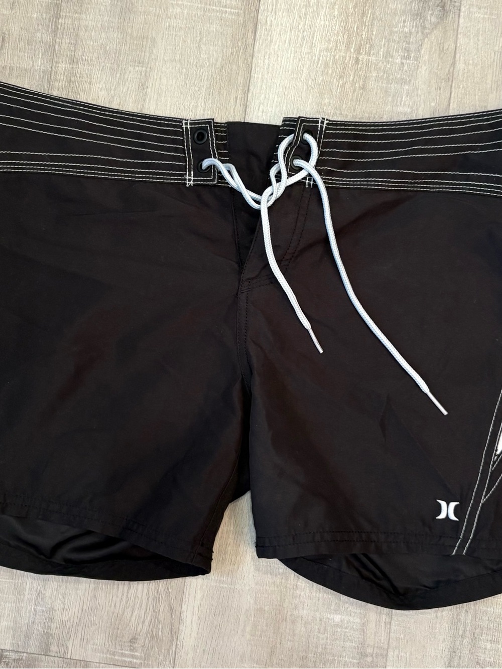 Hurley Women’s Black Swim Trunks with Contrast Stitching